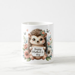 Taza De Café Cute Happy Mother's Day Hedgehog