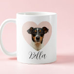Taza De Café Cute Heart Black Script Custom Pet Photo Dog Lover<br><div class="desc">Cute Heart Black Script Custom Pet Photo Dog Lover Coffee Mug.

Make it yours with easy customization. Need a custom order? Just send us a message,  we’re here to help. Kindly note that response times may vary slightly due to the time difference.</div>