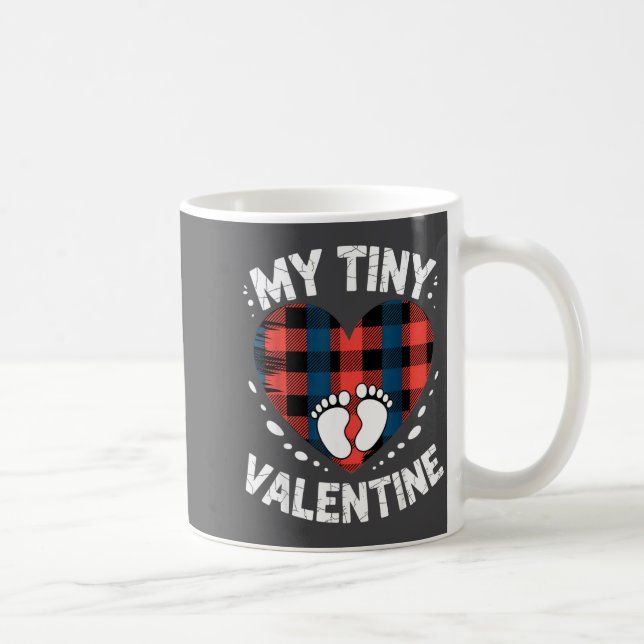 Taza De Café Cute Heart My Tiny Valentine Pregnancy Announcemen (Derecha)