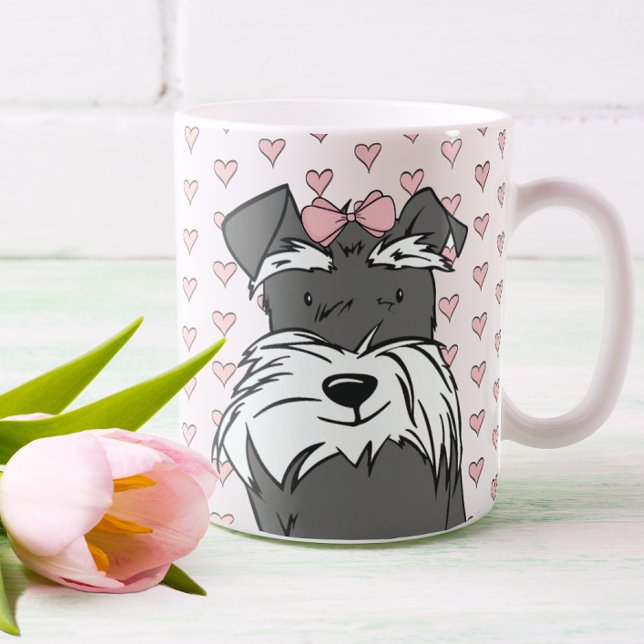 Taza De Café Cute Hearts Schnauzer (Subido por el creador)