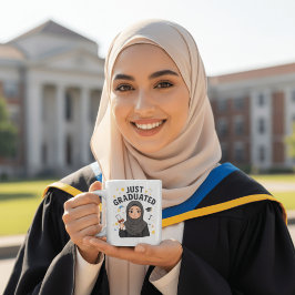 Taza De Café Cute Hijab Graduation Girl Just Graduated 