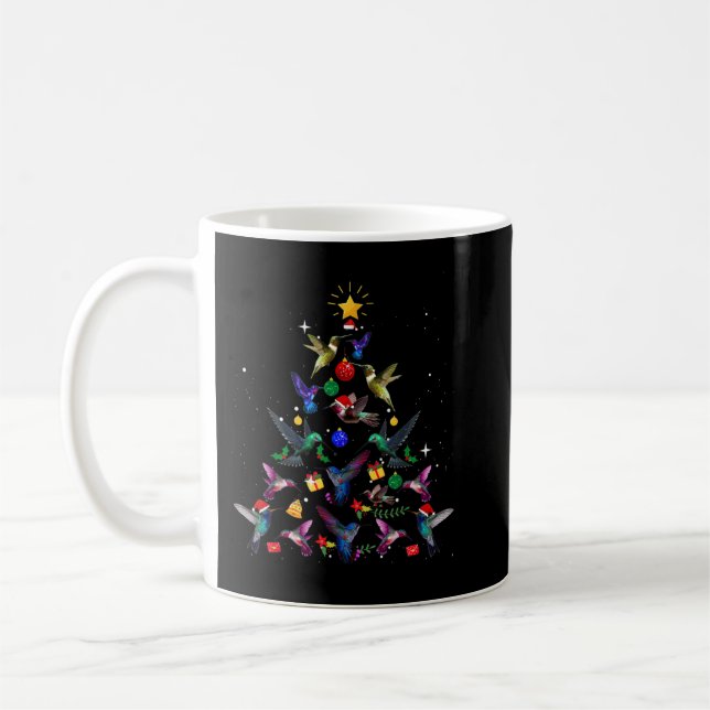 Taza De Café Cute Hummingbird Christmas Tree Xmas Gift (Izquierda)