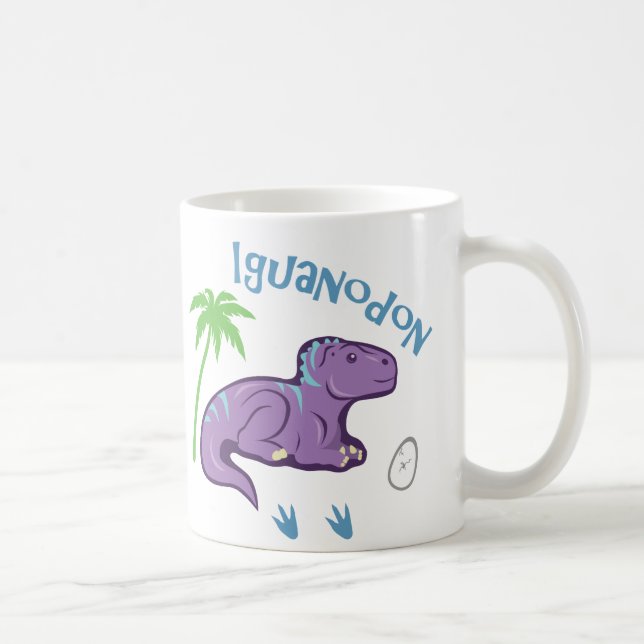 Taza De Café Cute Iguanodon (Derecha)