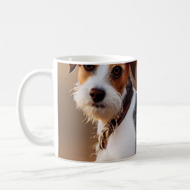 Taza De Café Cute Jack Russel Terrier Dog Photography (Izquierda)