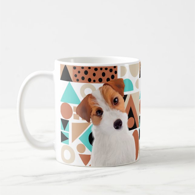 Taza De Café Cute Jack Russell Terrier Face (Izquierda)
