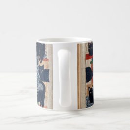 Taza De Café Cute Japanese Black Cats Patchwork