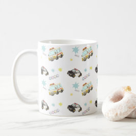 Taza De Café Cute Japanese Police & Ambulance - Soft Colors