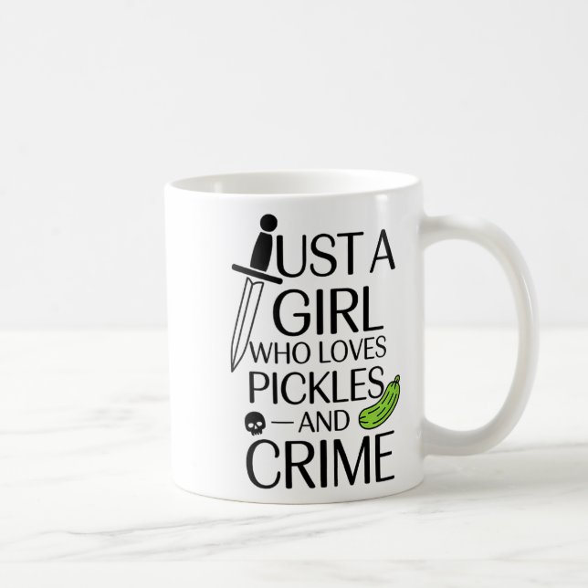Taza De Café Cute Just A Girl Who Loves Ckles And Crime Hallowe (Derecha)