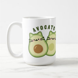 Taza De Café Cute Kawaii Aguacate Cat Mashup