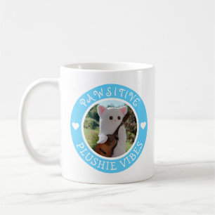 Taza De Café Cute Kawaii Blue Pawsitive Plushie Vibes Foto