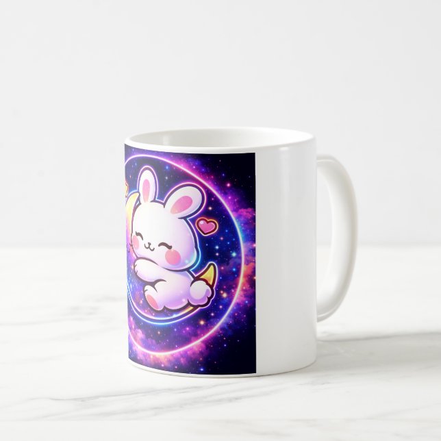 Taza De Café Cute Kawaii Bunny Galaxy Mug (Anverso derecho)