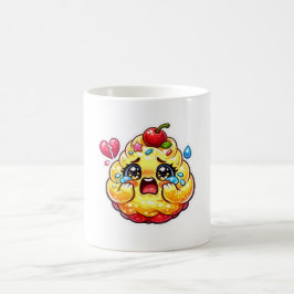 Taza De Café Cute Kawaii Cupcake Triste Llorando con Sticker Ro