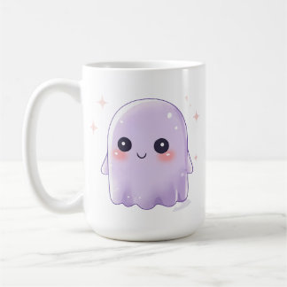 Taza De Café Cute Kawaii Ghost Coffee Mug | Cozy Halloween Cup