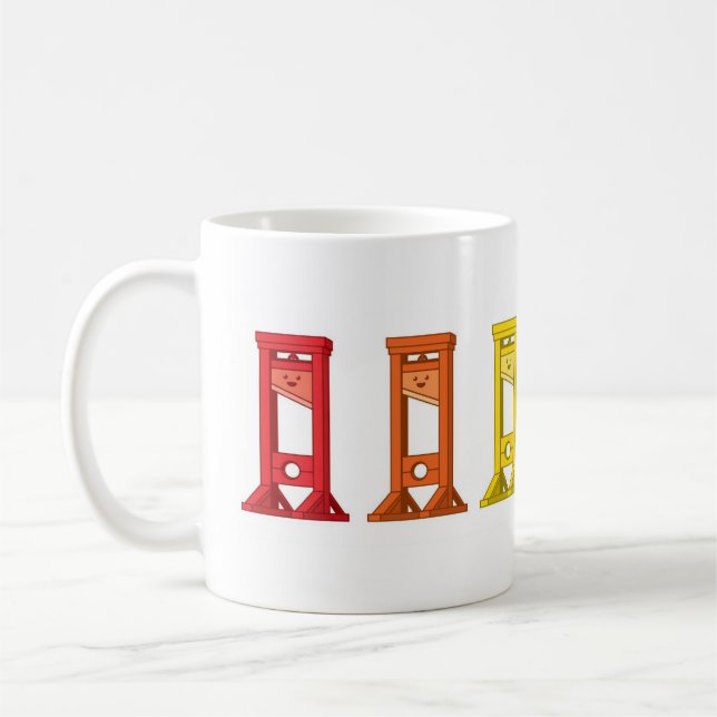Taza De Café Cute Kawaii Guillotines del Arcoiris - ¡Chop Chop! (Izquierda)
