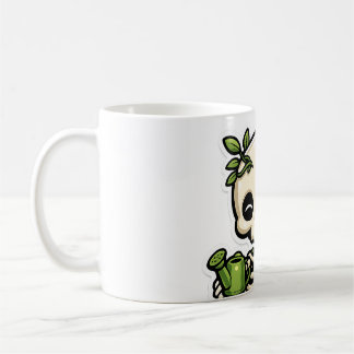 Taza De Café Cute Kawaii Pegatina de jardinero esqueleto floral