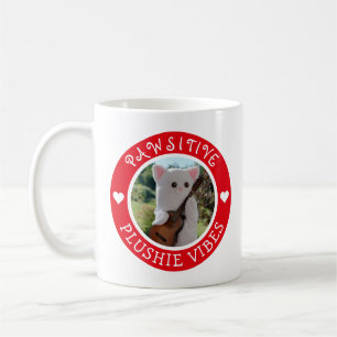 Taza De Café Cute Kawaii Red Pawsitive Plushie Vibes Foto