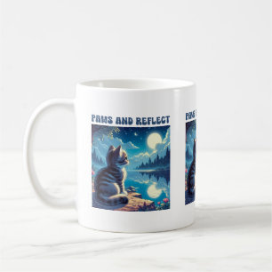 Taza De Café Cute Kitten Refleja Mensaje Mug
