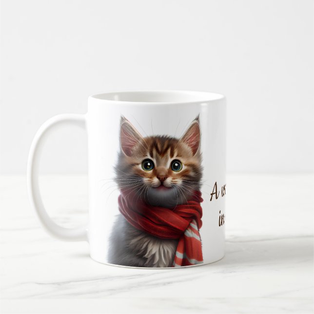 Taza De Café Cute Kitten Warm Hug (Izquierda)