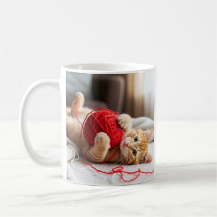 Taza De Café Cute Kitten Yarn