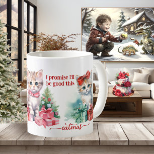 Taza De Café Cute Kittens Merry Catmas Navidades