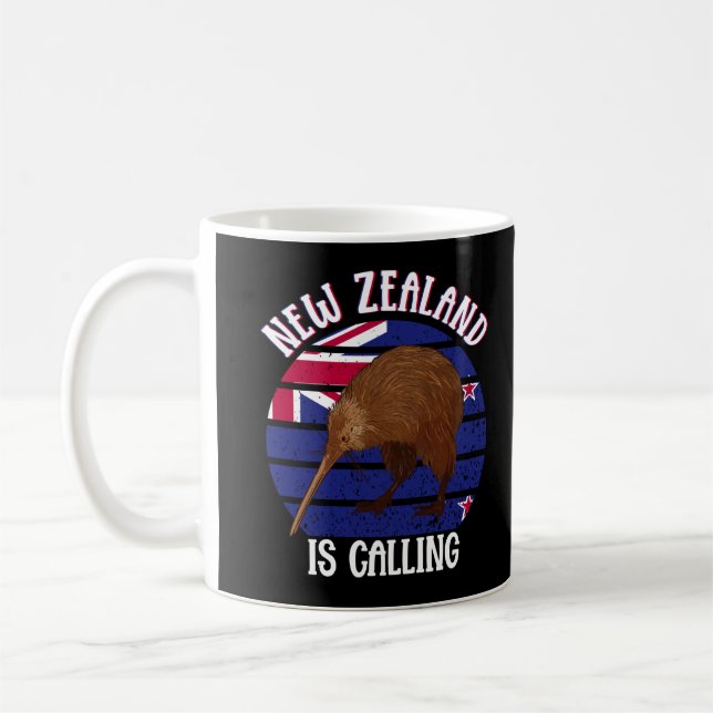 Taza De Café Cute Kiwi Bird New Zealand Travel (Izquierda)