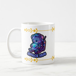 Taza De Café Cute Koala Astronauta Espacio Galaxia Brillante