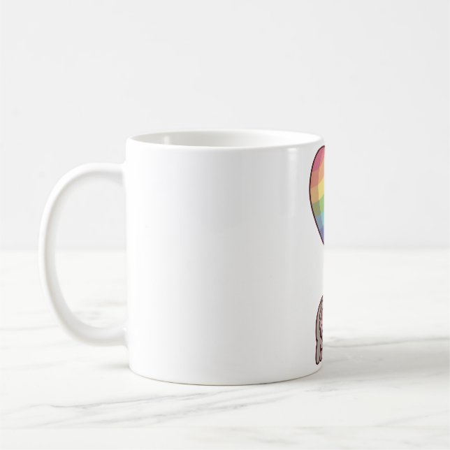 Taza De Café Cute Koala Bear and Rainbow Balloon (Izquierda)