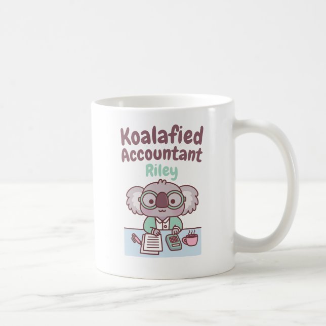Taza De Café Cute Koala Bear Koalafied Accountant Funny Gift (Derecha)