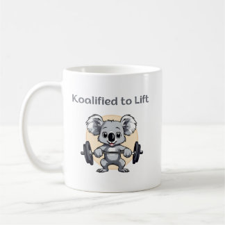 Taza De Café Cute koala lifting weights - koalified to lift