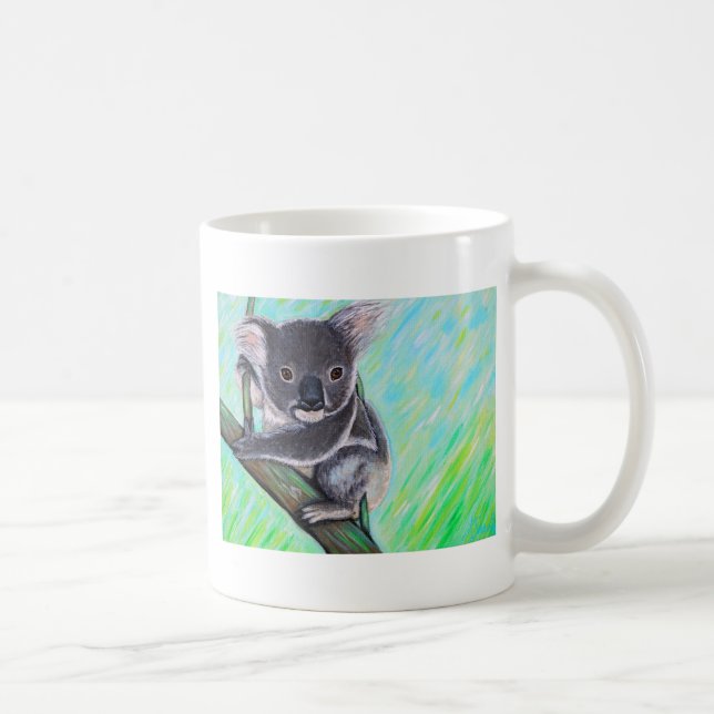 Taza De Café Cute Koala Pintura (Derecha)