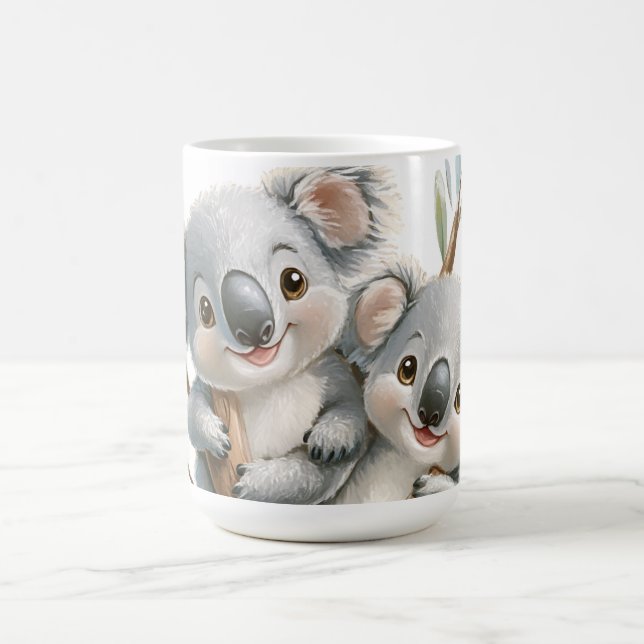 Taza De Café Cute Koalas, amantes australianos de la vida salva (Centro)