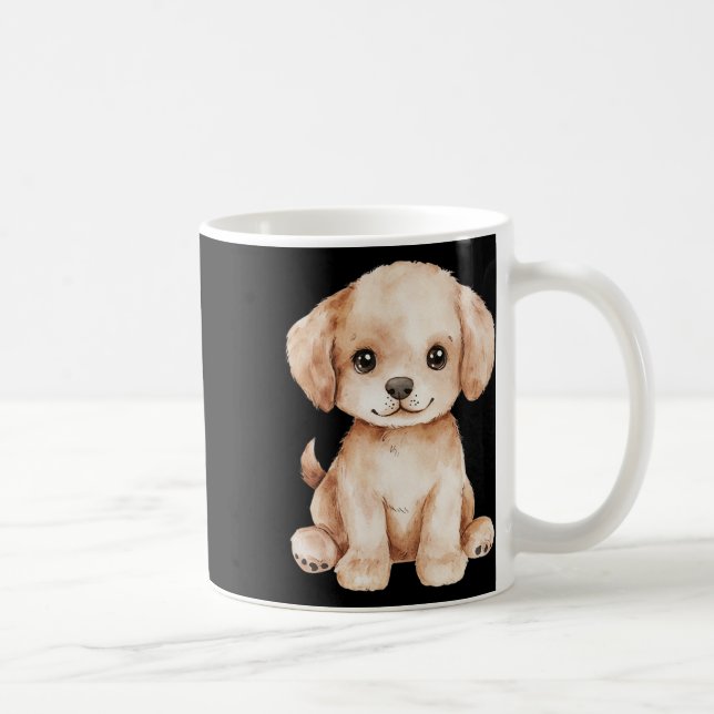 Taza De Café Cute Labrador cachorros papá mamá recuperador perr (Derecha)