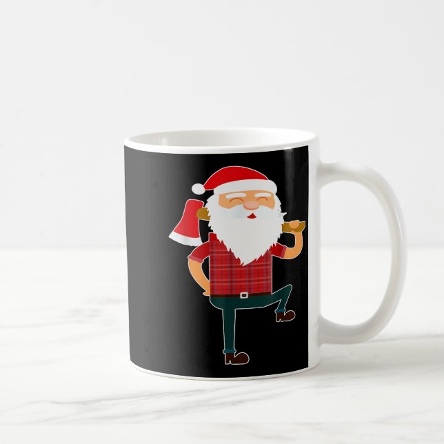 Taza De Café Cute Lumberjack Santa Funny Ugly Christmas Axe Hat (Derecha)