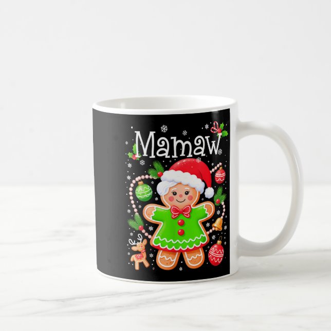 Taza De Café Cute Mamaw Gingerbread Family Matching Christmas C (Derecha)