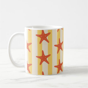 Taza De Café Cute Marine Starfish Aquatic Nautical Stylish