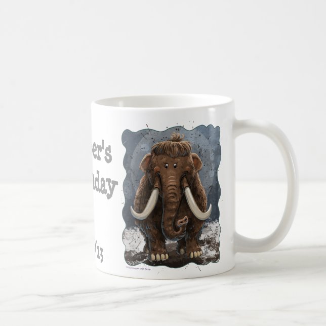 Taza De Café Cute Mastodon (Derecha)