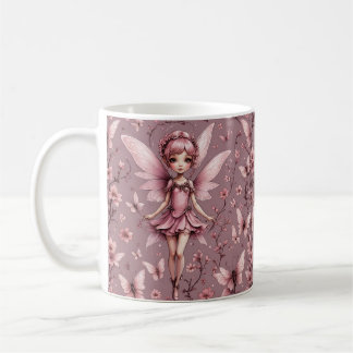 Taza De Café Cute Mauve Pixie Fairy Mug