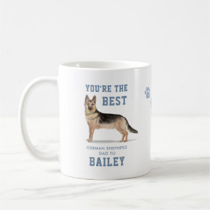 Taza De Café Cute Mejor Papá de Perro Pastor Alemán Foto