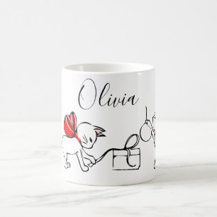 Taza De Café Cute Meowy Navidades Kitties