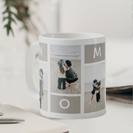 Taza De Café Cute Minimal MAMÁ 5 x Foto