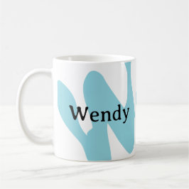 Taza De Café Cute Minimalist Monogram Personalized Mug TeaCup