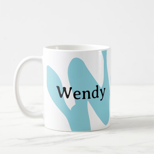 Taza De Café Cute Minimalist Monogram Personalized Mug TeaCup (Izquierda)