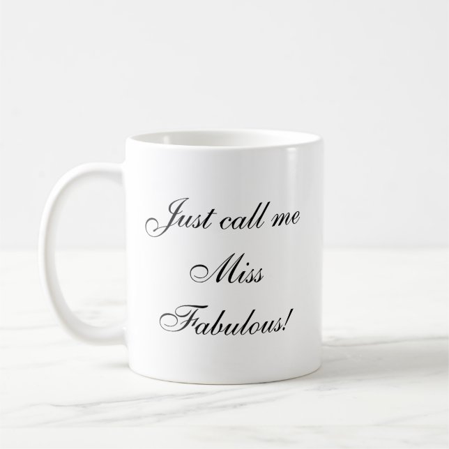 Taza De Café Cute Miss Fabulous Cita (Izquierda)