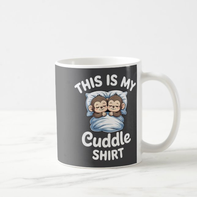 Taza De Café Cute Monkey Sleep Couple This Is My Cuddle  (Derecha)