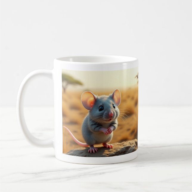 Taza De Café Cute Mouse Mug – Adorable Ceramic Coffee Cup  (Izquierda)