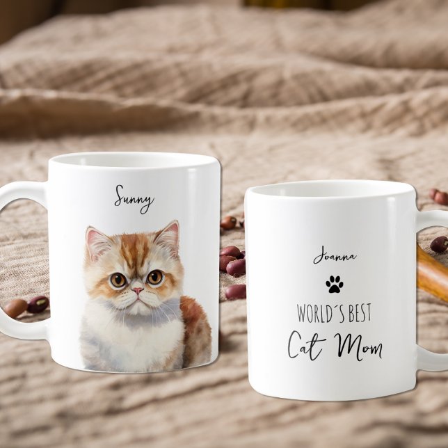 Taza De Café Cute Munchkin Cat Personalizado Mejor Mamá / Papá (Subido por el creador)