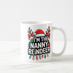 Taza De Café Cute Nanny Reno Cielo Navidad Familia Pareo Holi
