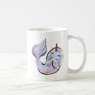 Taza De Café Cute Narwhal Personalizado Kawaii Ilustracion Añad