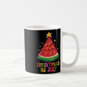 Taza De Café Cute Navidad de Sandía en Julio Vacaciones de Vera