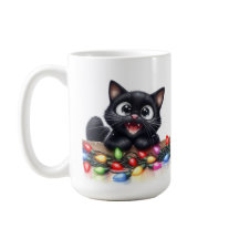 CUTE NAVIDADES KITTEN NEGRO CON LUCES